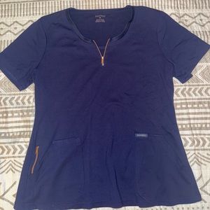 Jaanuu scrub top with zipper